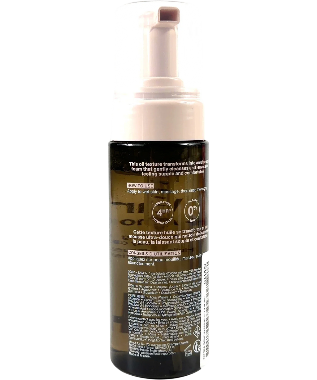 sephora Sephora Collection V4 Vanilla + Almond Milk Oil-in-Foam Body Cleanser 150ml, size 150ml — back