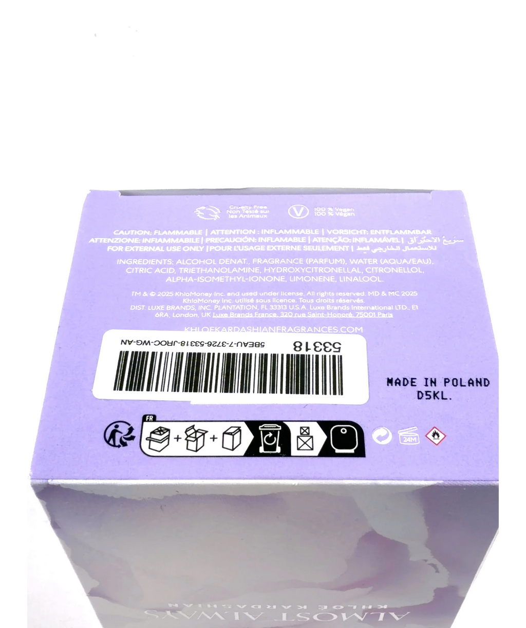 Khloé Kardashian Khloe Kardashian Almost Always Eau De Parfum 100ml, size 100ml — fabric detail