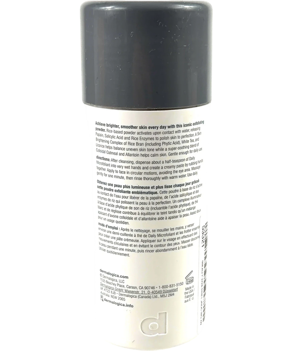 Dermalogica daily microfoliant, size 74g — back