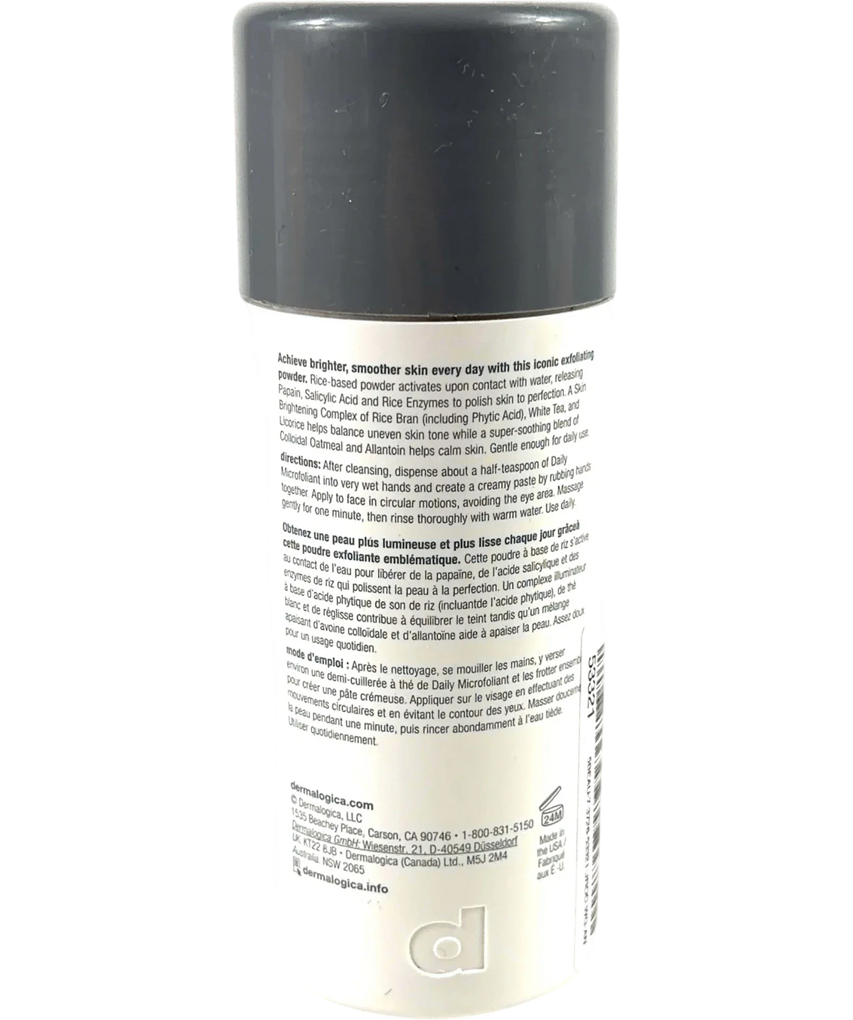 Dermalogica daily microfoliant, size 74g — back