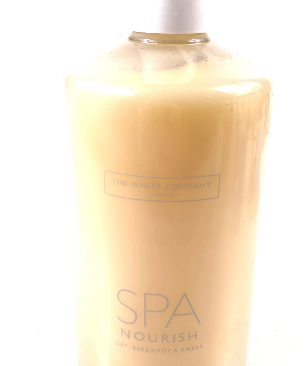 The White Company SPA NOURISH OAT, BERGAMOT & AMBER, size 500ml — label