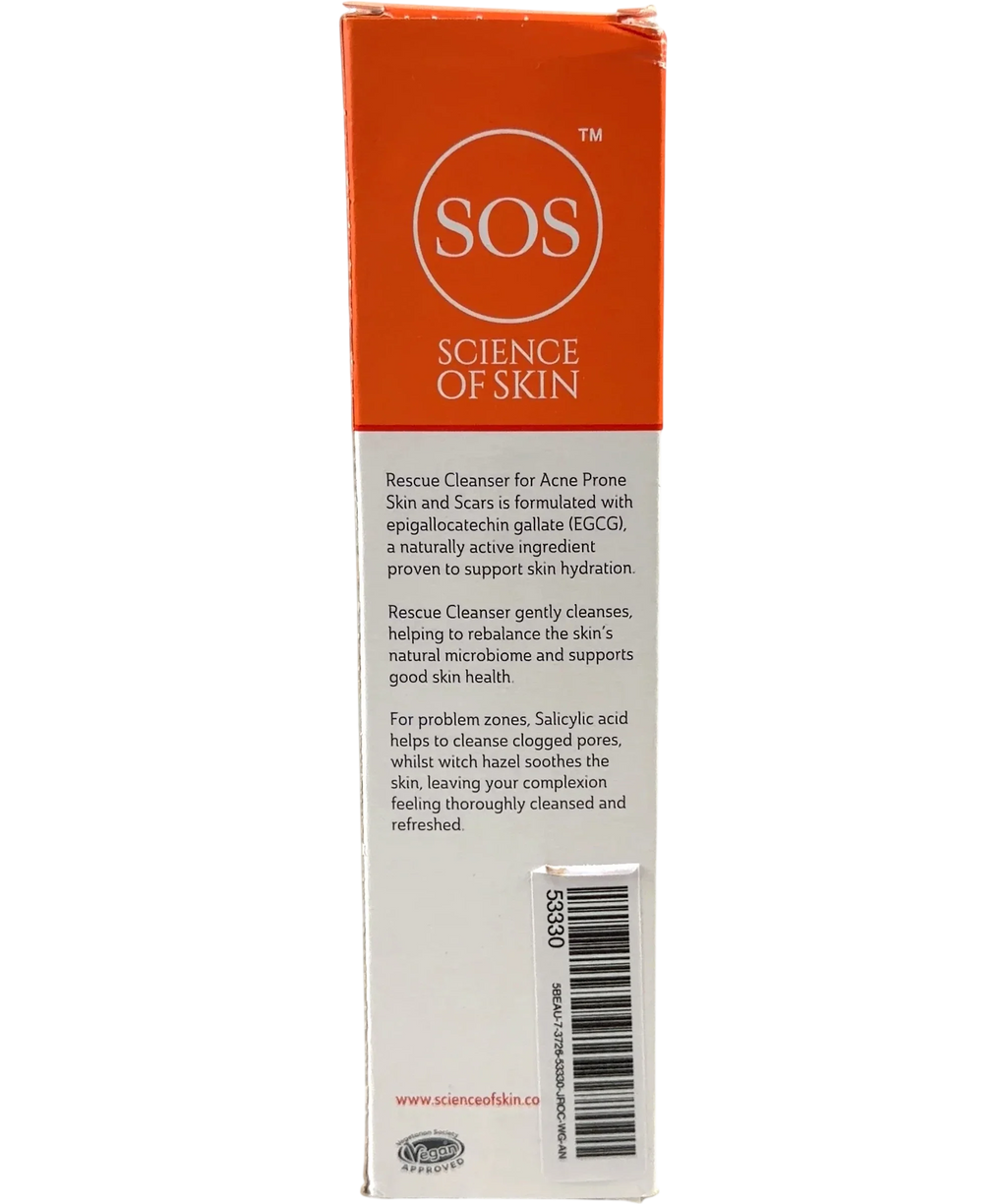 Science of Skin Rescue Cleanser, size 150ml — back