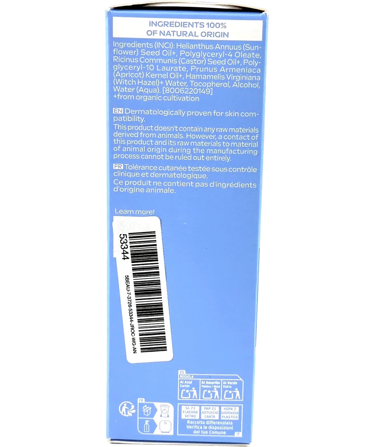 Weleda MAKE-UP REMOVAL CLEANSING OIL, size 150ml — back