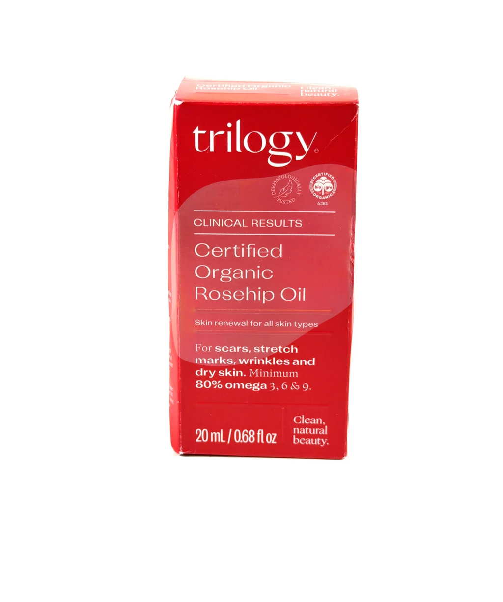 Trilogy Certified Organic Rosehip Oil, size 20ml — label