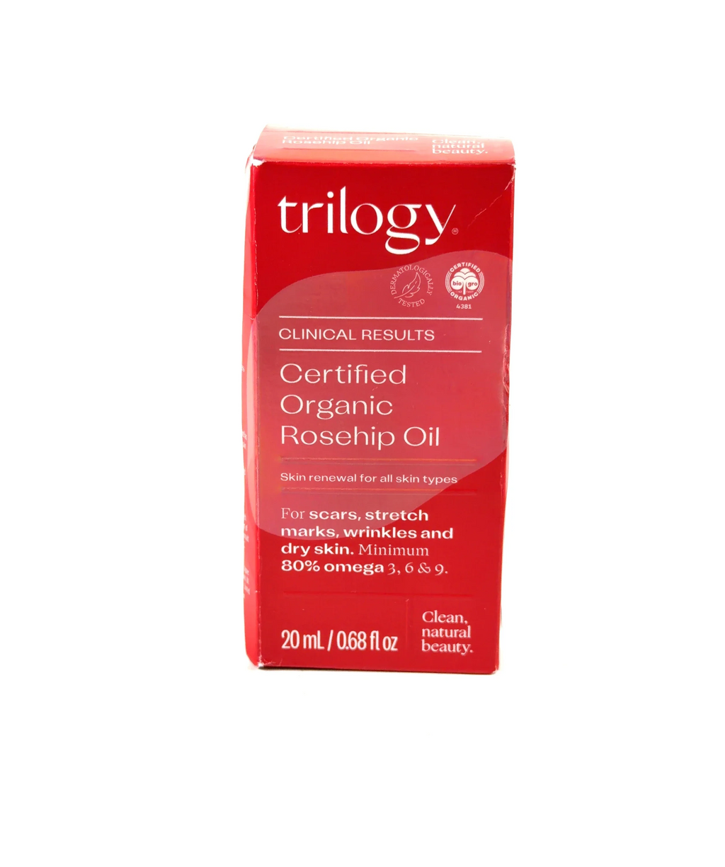 Trilogy Certified Organic Rosehip Oil, size 20ml — care label