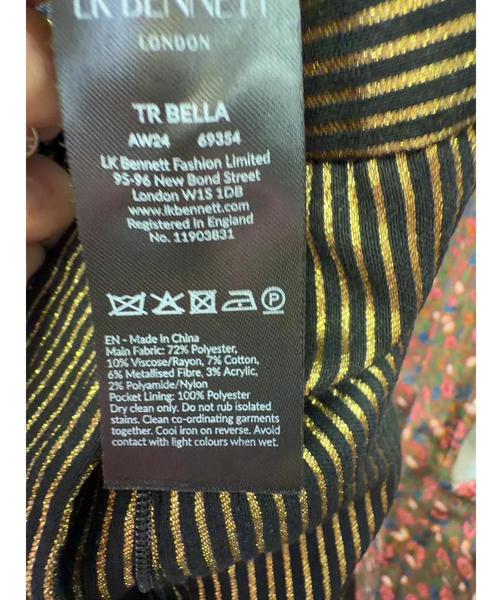 LK Bennett Black BELLA, size UK 8 — label