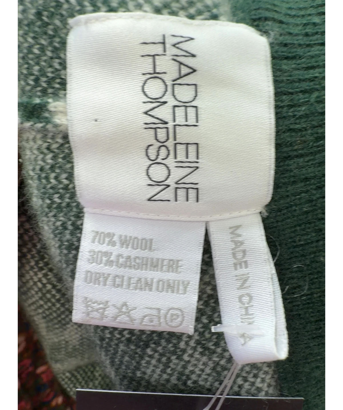 MADELEINE THOMPSON Green Colour, size UK S — care label