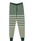 Madeleine Thompson Green And White Cashmere Blend Knit Drawstring Trousers S — Front