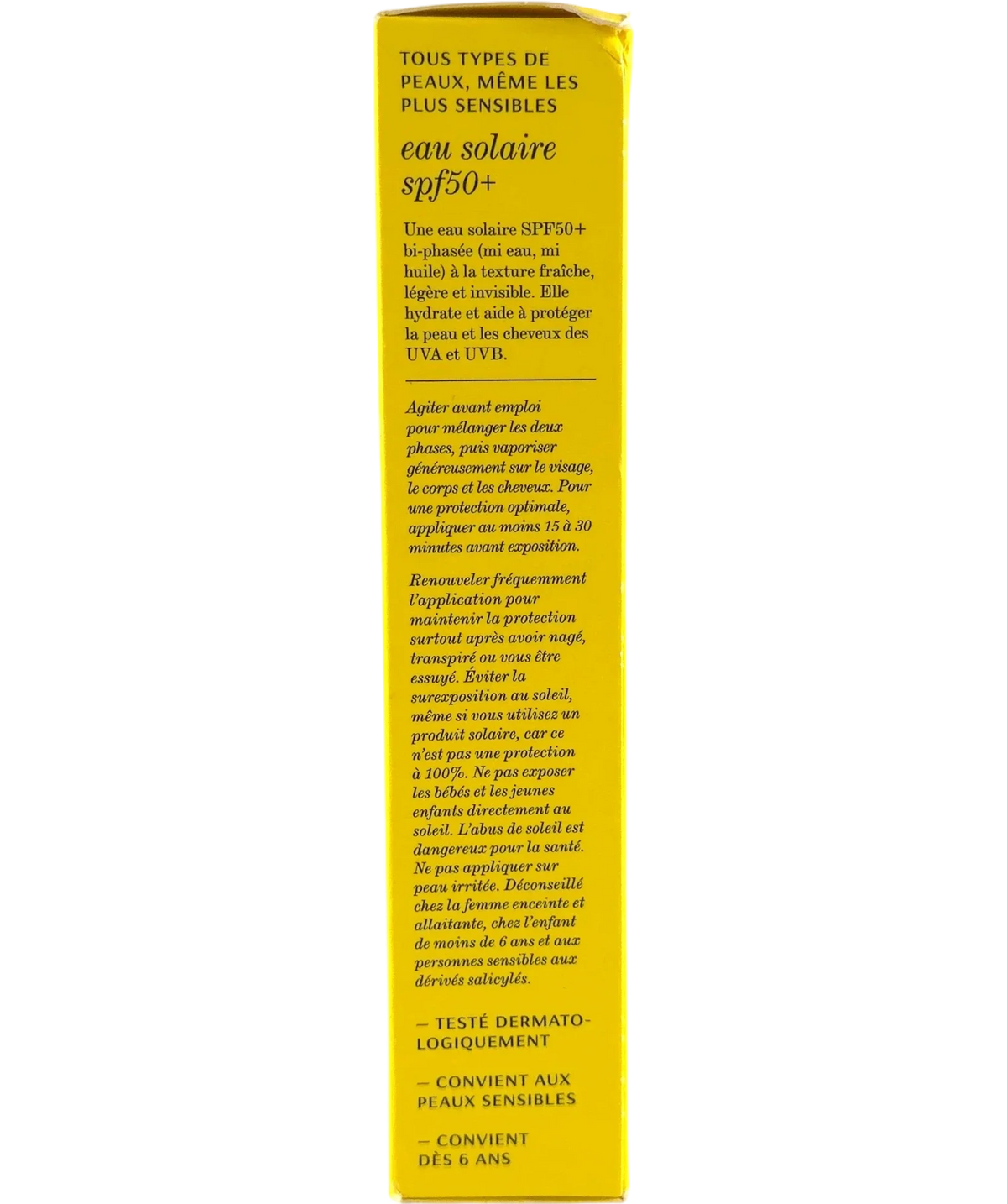 oh my cream Sun Water SPF50+ (Eau Solaire SPF50+), size 95ml — back