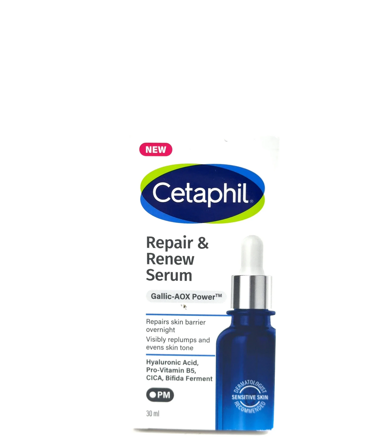Cetaphil Repair & Renew PM Serum, size 30ml — label