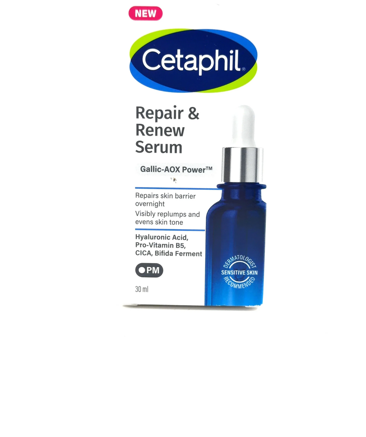 Cetaphil Repair & Renew PM Serum, size 30ml — care label
