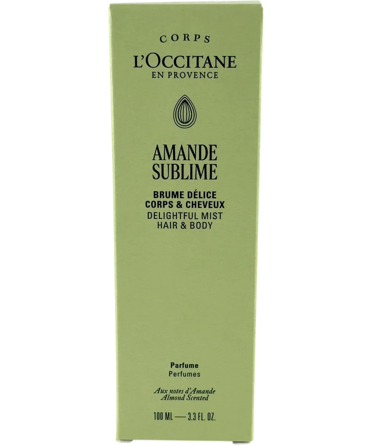 Loccitane Almond (Amande Sublime) Delightful Hair & Body Mist, size 100ml — front