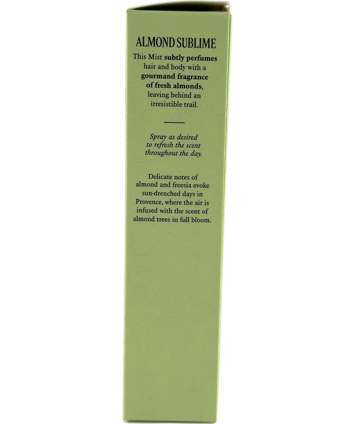 Loccitane Almond (Amande Sublime) Delightful Hair & Body Mist, size 100ml — back