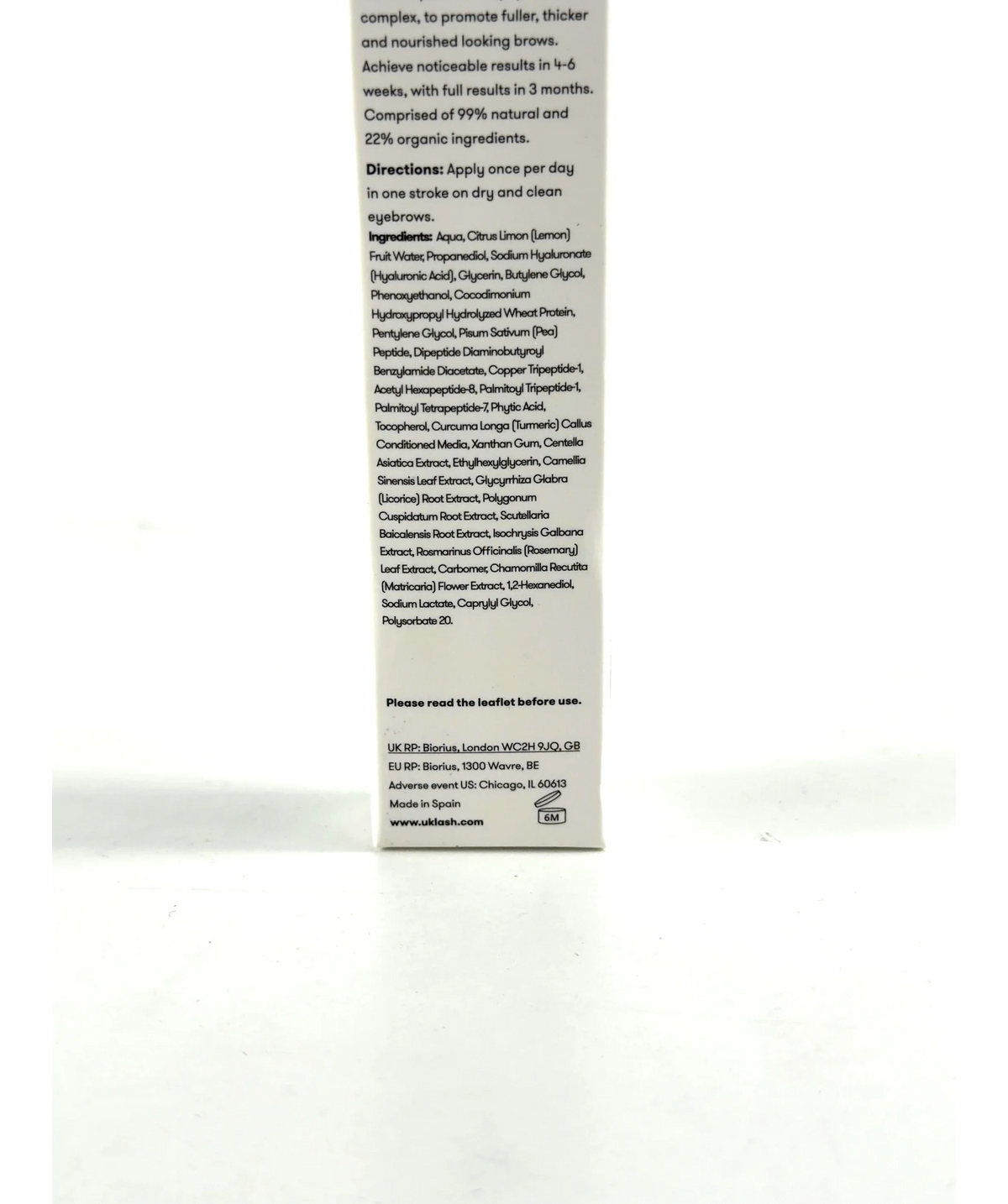 UKBROW Complex Peptide Eyebrow Serum, size 3ml — fabric detail