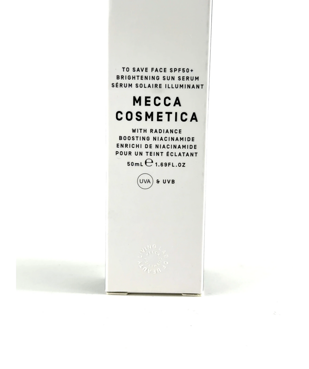 mecca cosmetica TO SAVE FACE SPF50+ BRIGHTENING SUN SERUM, size 50ml — label
