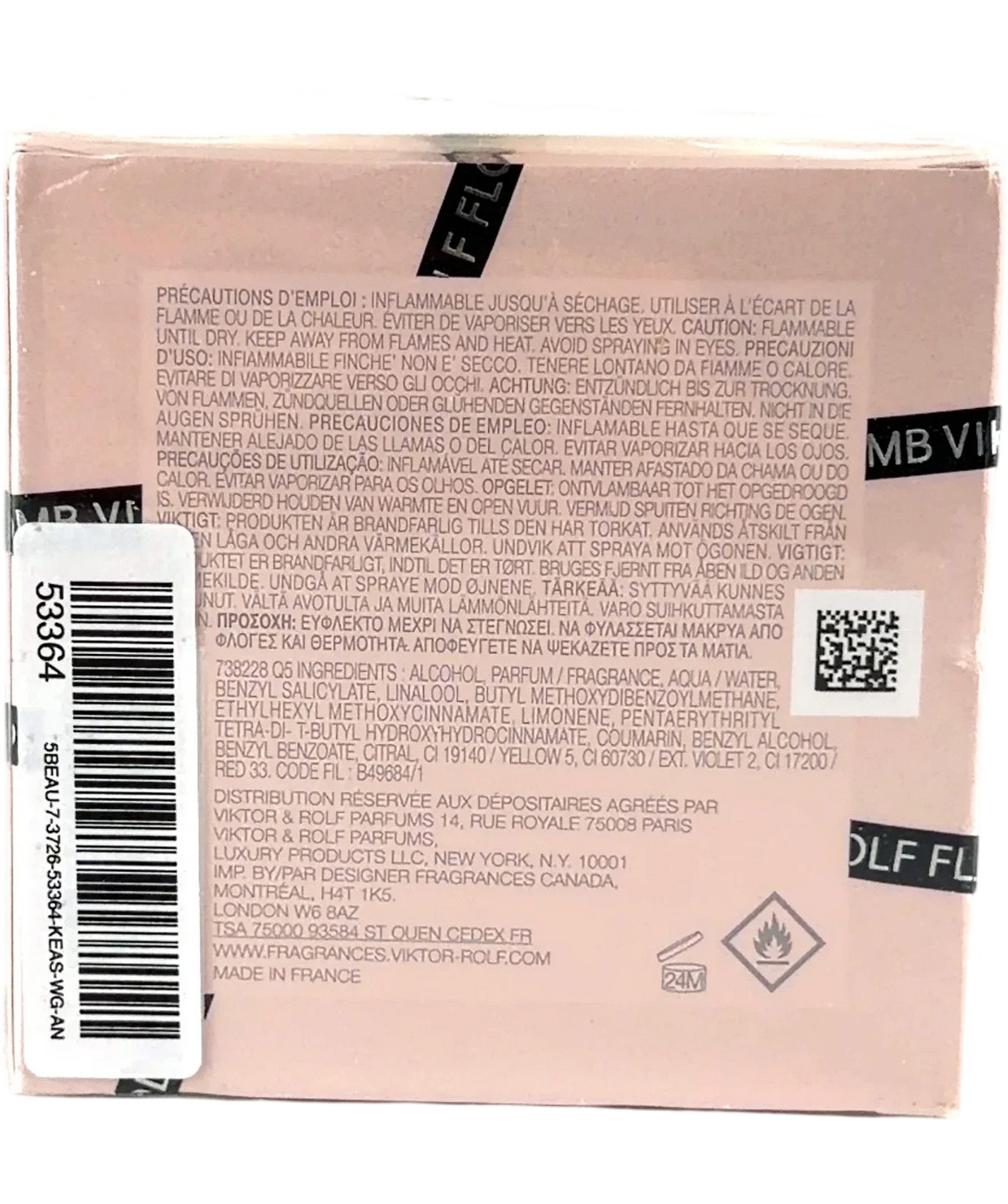 Viktor & Rolf FLOWERBOMB, size 30ml — back
