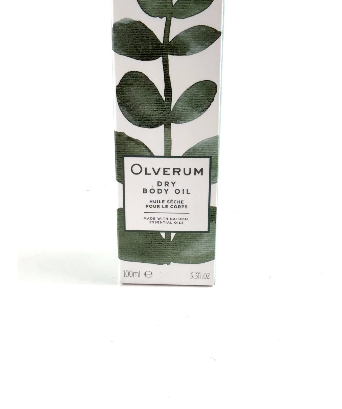 olverum DRY BODY OIL, size 100ml — label