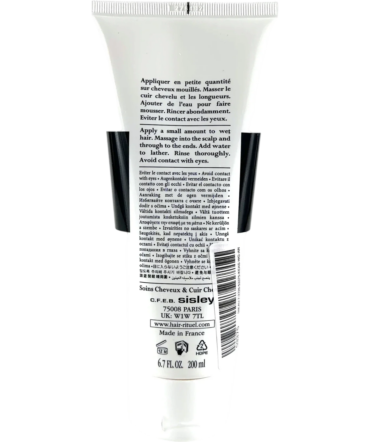Sisley Hair Rituel by Sisley Revitalizing Volumizing Shampoo 200ml, size 200ml — back