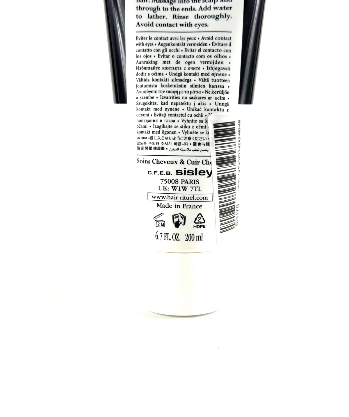 Sisley Hair Rituel by Sisley Revitalizing Volumizing Shampoo 200ml, size 200ml — care label