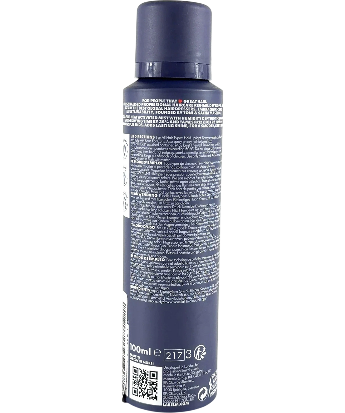 LABEL.M Humid-Defy Mist (100ml), size 100ml — back