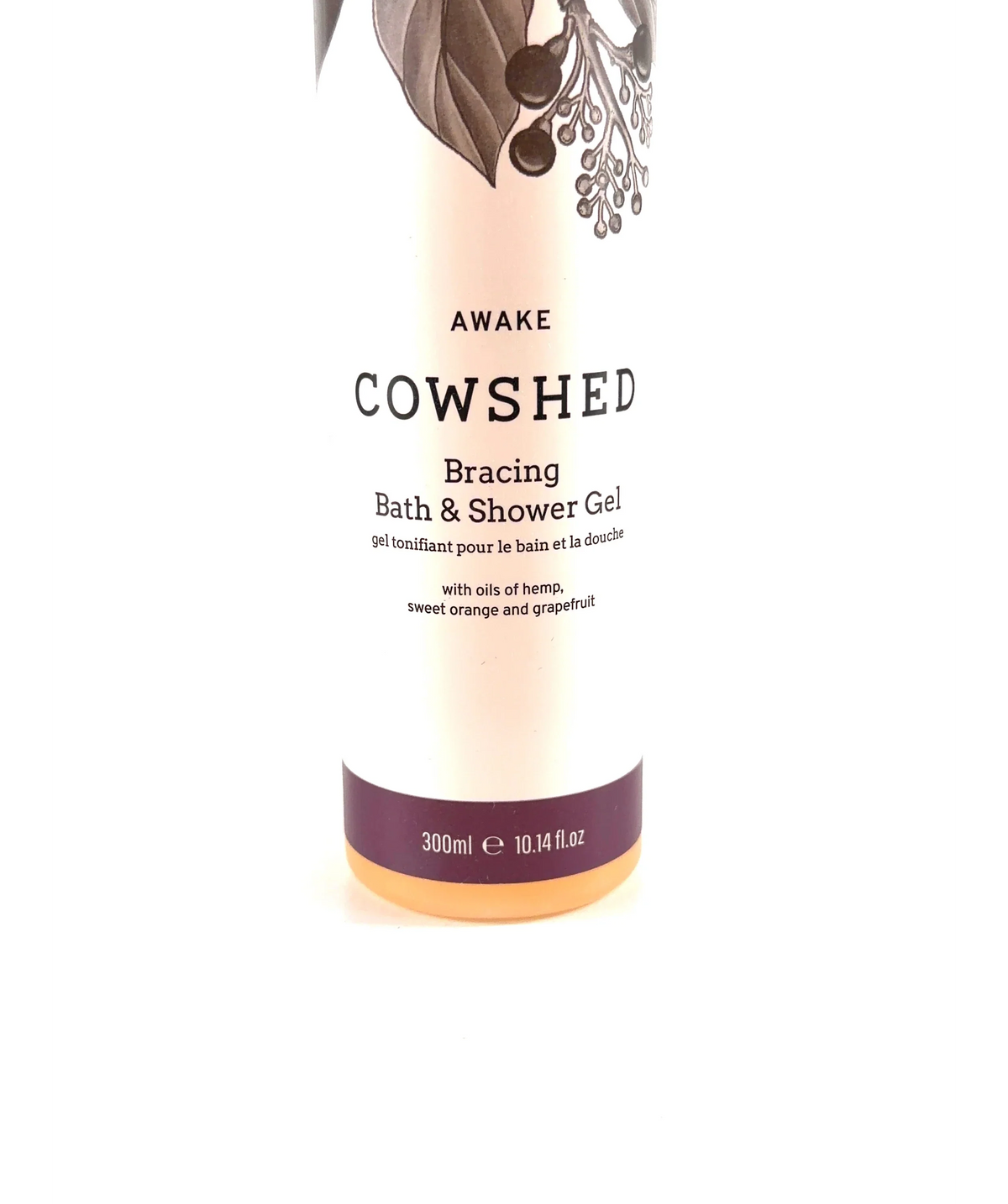 Cowshed Awake Bracing Bath & Shower Gel, size 300ml — care label