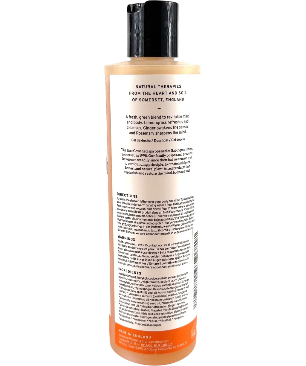 Cowshed Invigorating Bath & Shower Gel, size 300ml — back