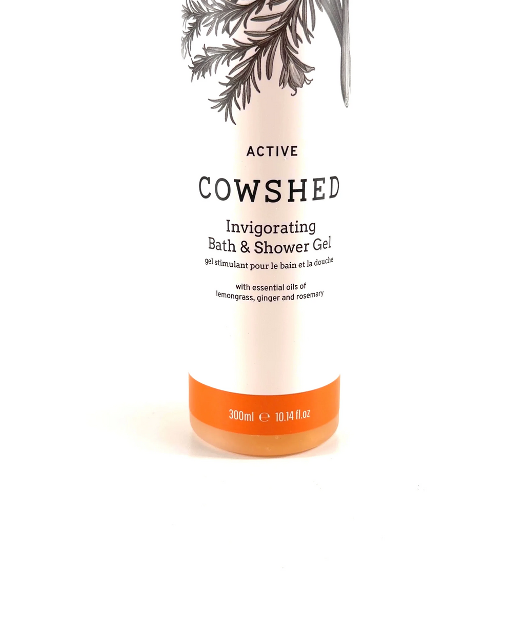 Cowshed Invigorating Bath & Shower Gel, size 300ml — label