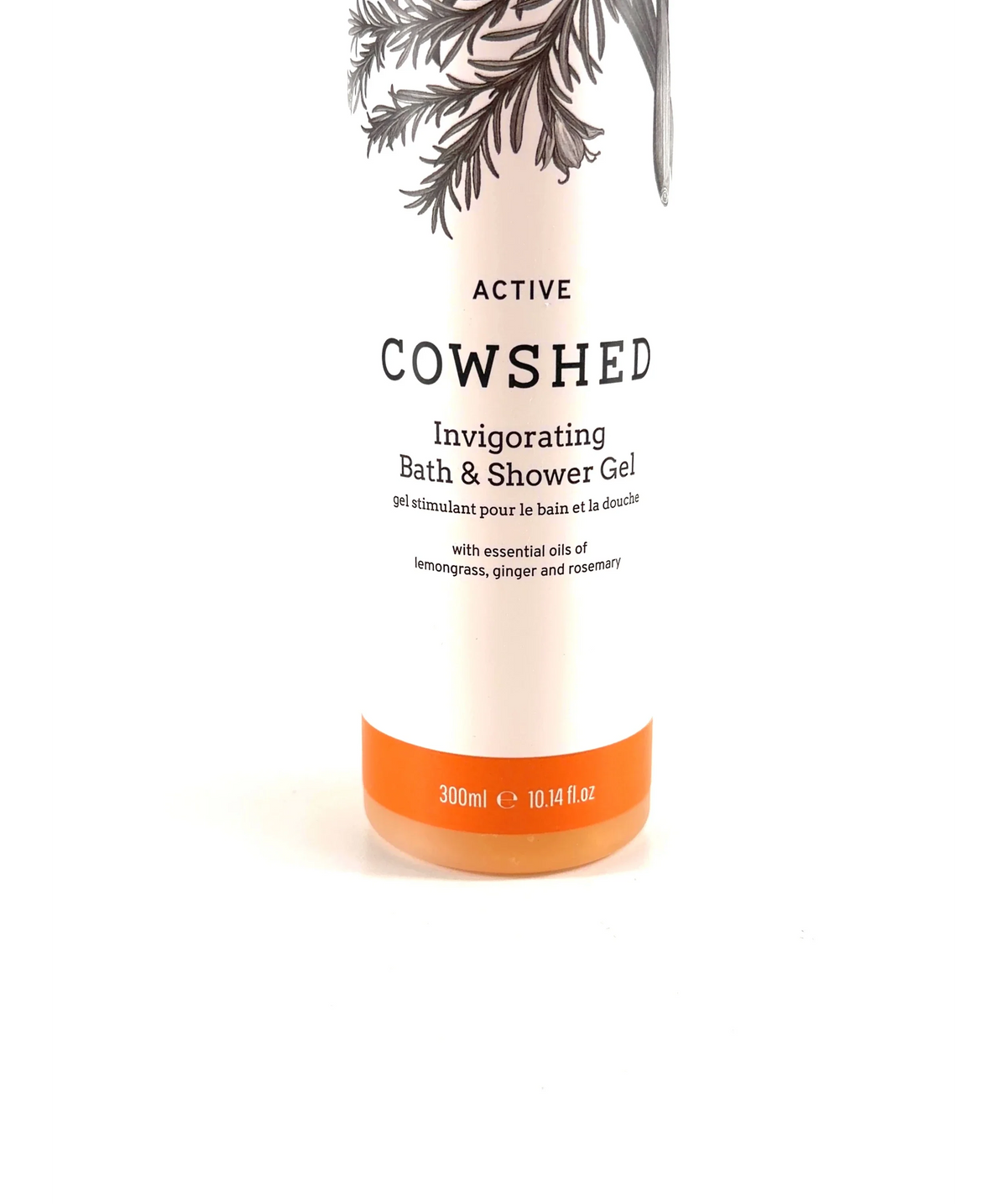Cowshed Invigorating Bath & Shower Gel, size 300ml — label