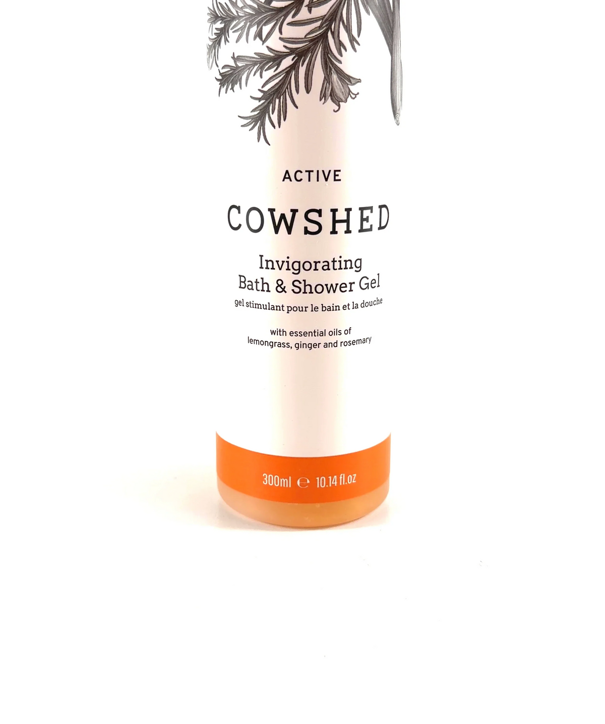 Cowshed Invigorating Bath & Shower Gel, size 300ml — care label