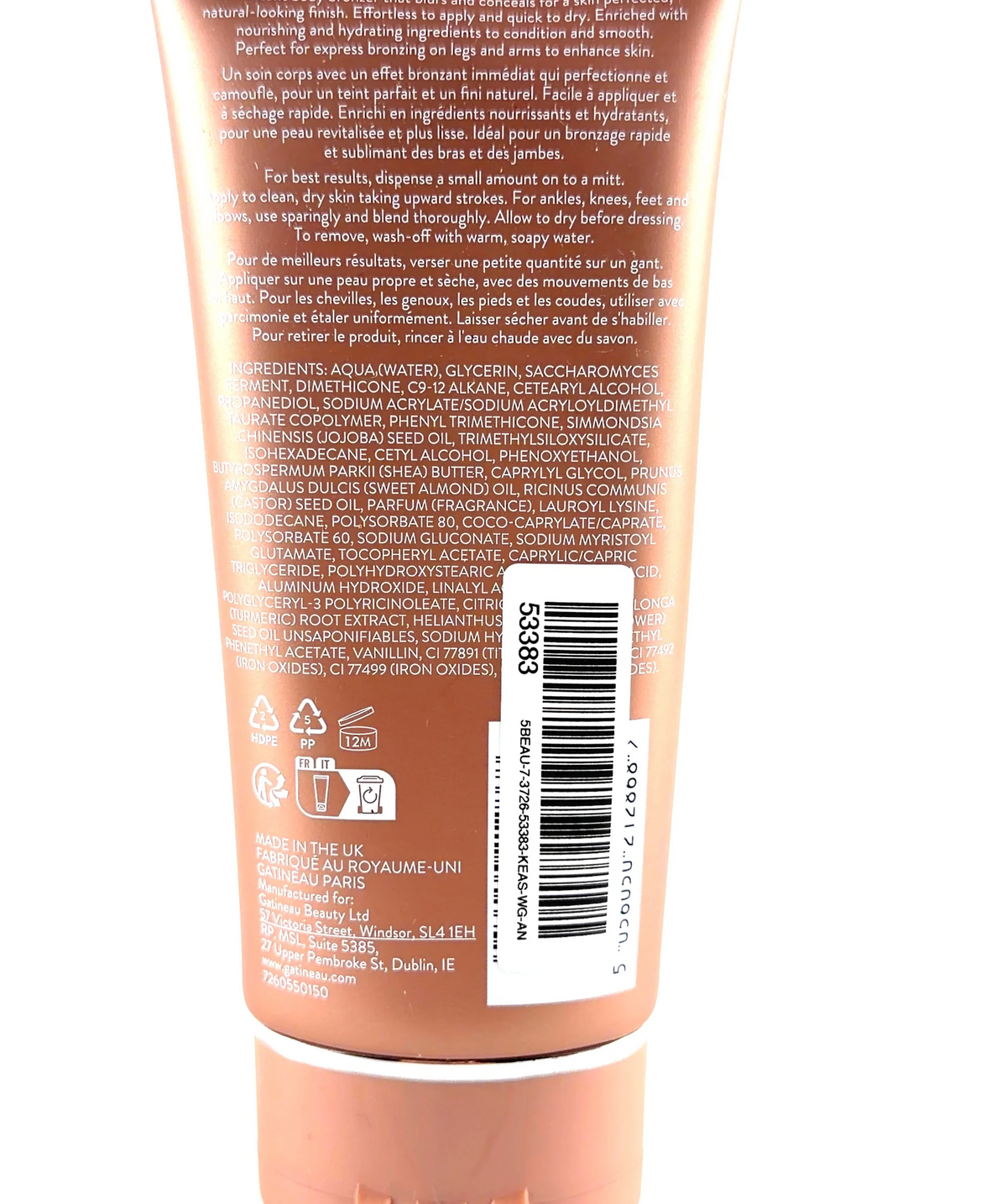 gatineau LIGHT / MEDIUM Gatineau Golden Glow Blurring Body Bronze Light/Medium 150ml, size 150ml — fabric detail