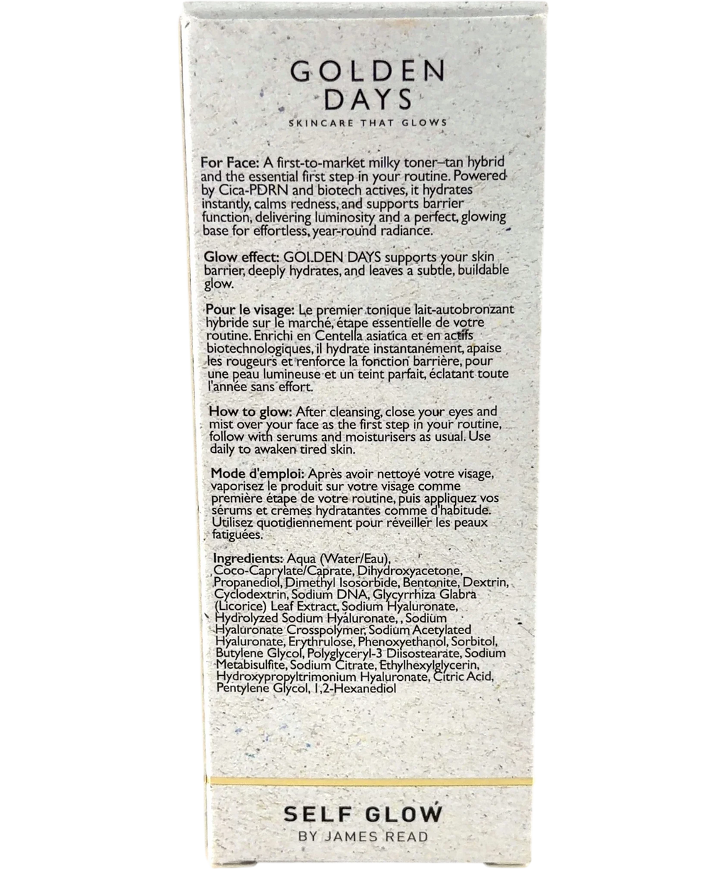 Self Glow by James Read GOLDEN DAYS, size 80ml — back