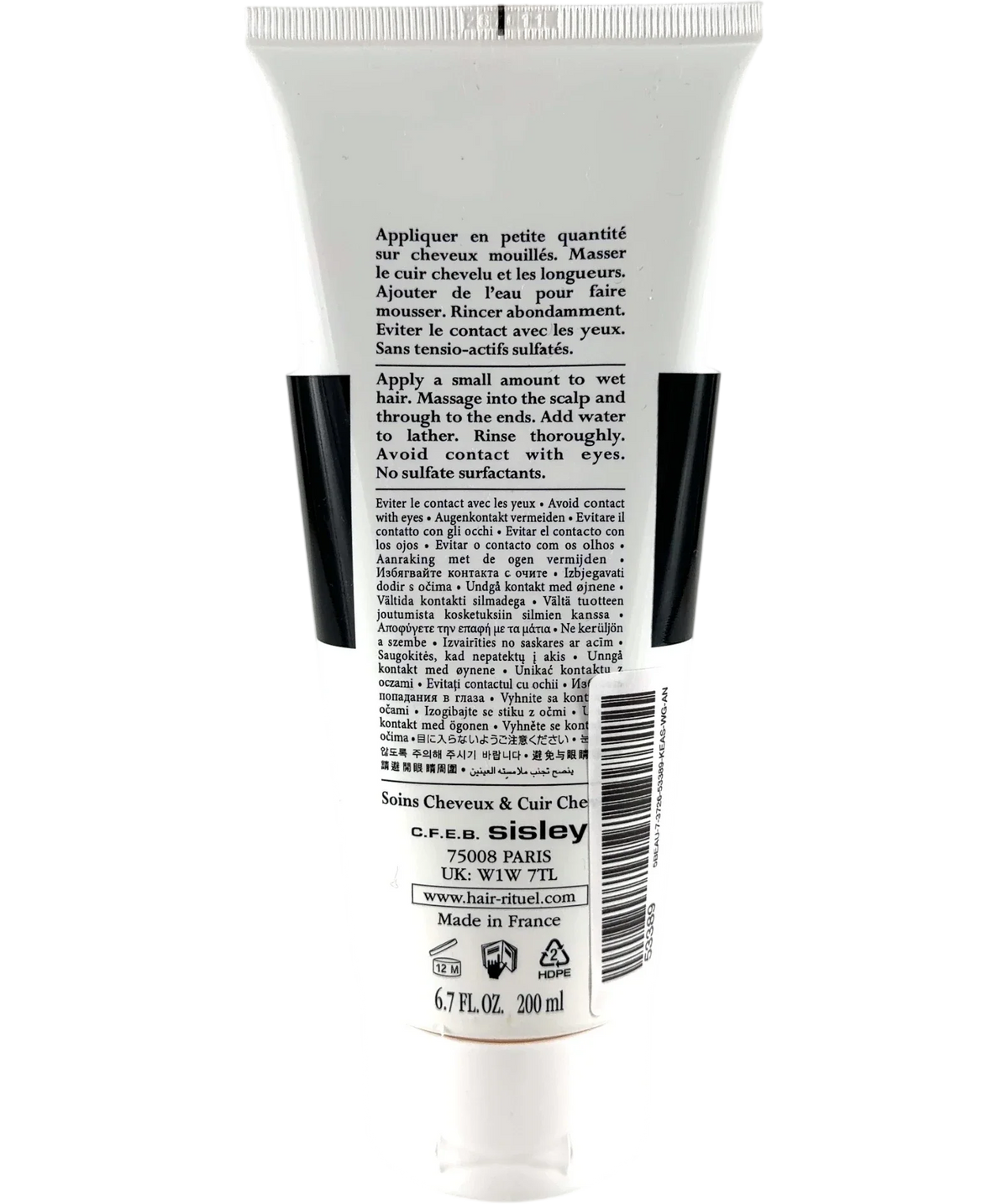 Sisley Hair Rituel by Sisley Color Perfecting Shampoo 200ml, size 200ml — back