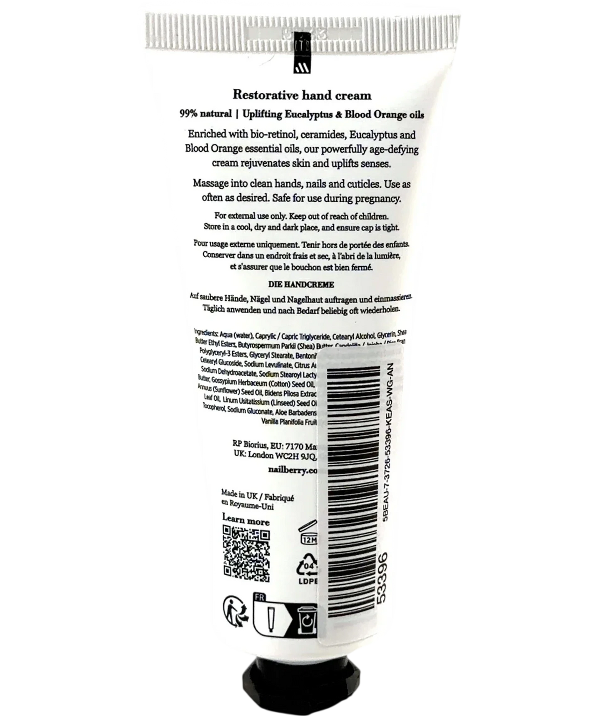 Nailberry Nailberry La Crème Main The Hand Cream 75ml, size 75ml — back