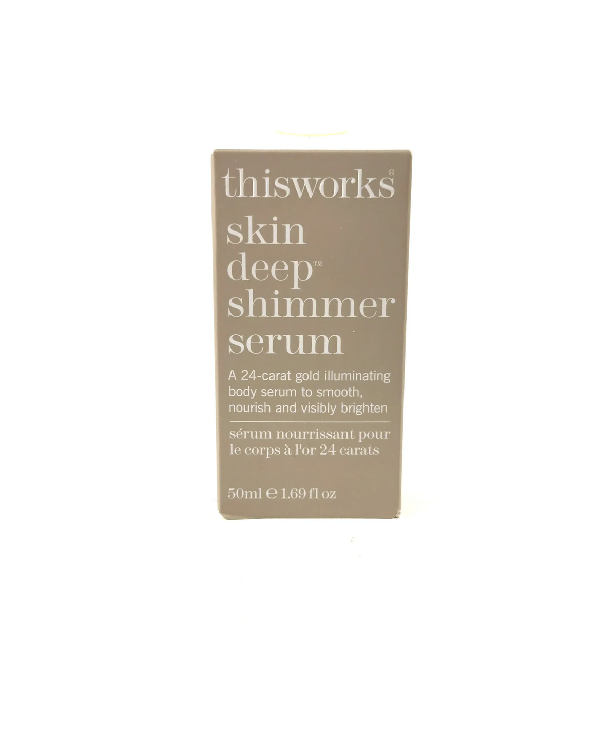 This Works Skin Deep Shimmer Serum, size 50ml — care label
