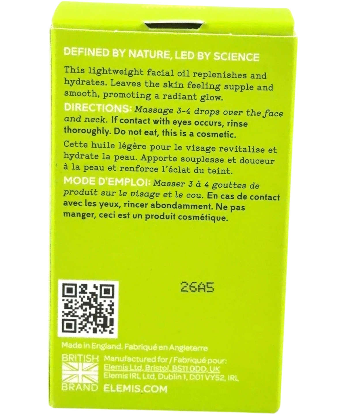 Elemis Superfood Facial Oil, size 15ml — back
