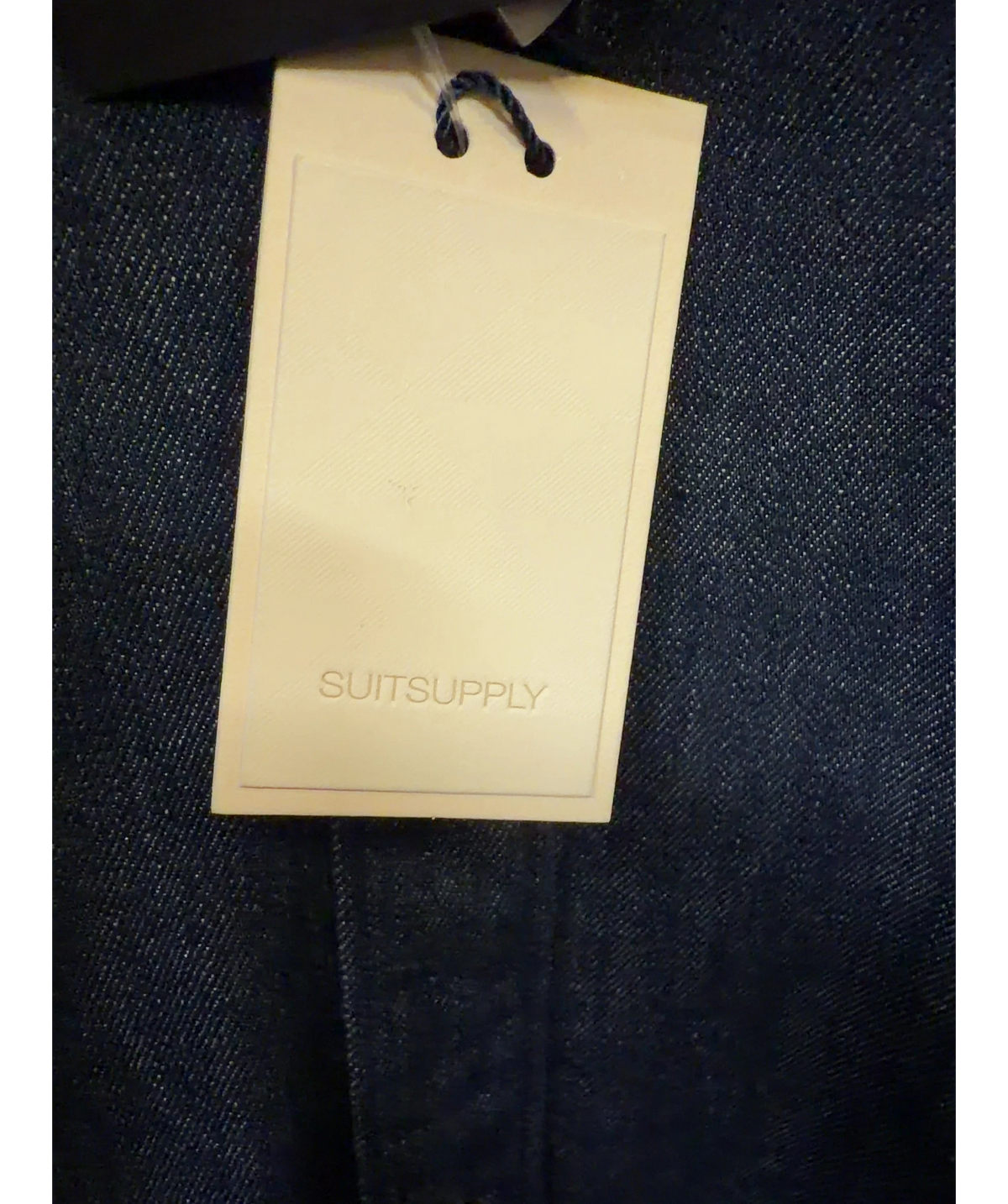 SuitSupply Blue Blue Slim Fit Shirt, size UK M — detail