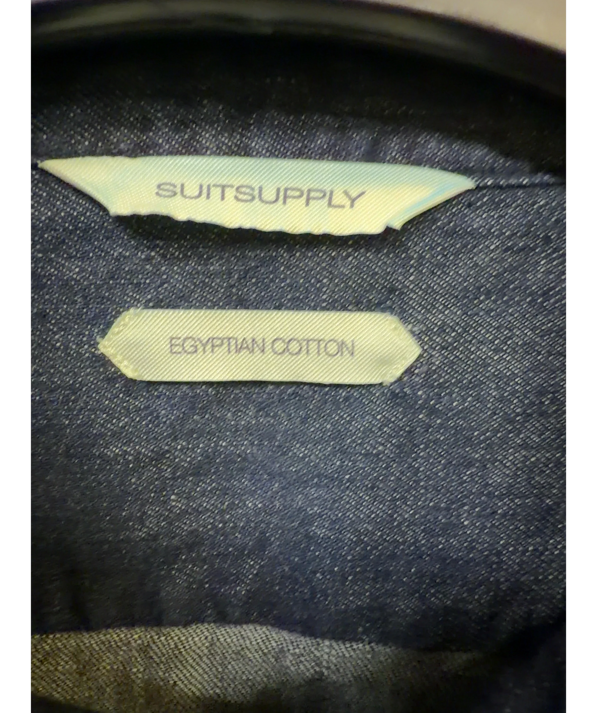 SuitSupply Blue Blue Slim Fit Shirt, size UK M — label