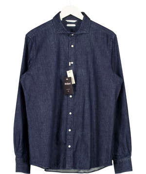 SuitSupply Blue DENIM Slim Fit Shirt UK 16/16.5" NECK