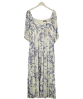 Mint Velvet Blue Blue Floral Maxi Dress, size UK 18 — front