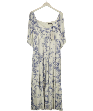 Mint Velvet Blue Floral Maxi Dress UK 18