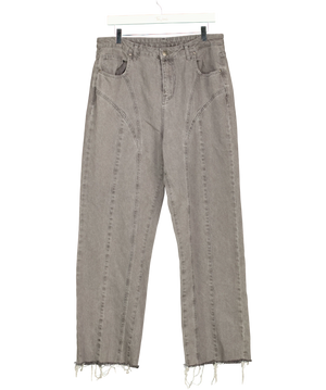 The Couture Club Grey Raw Hem Jeans UK 14