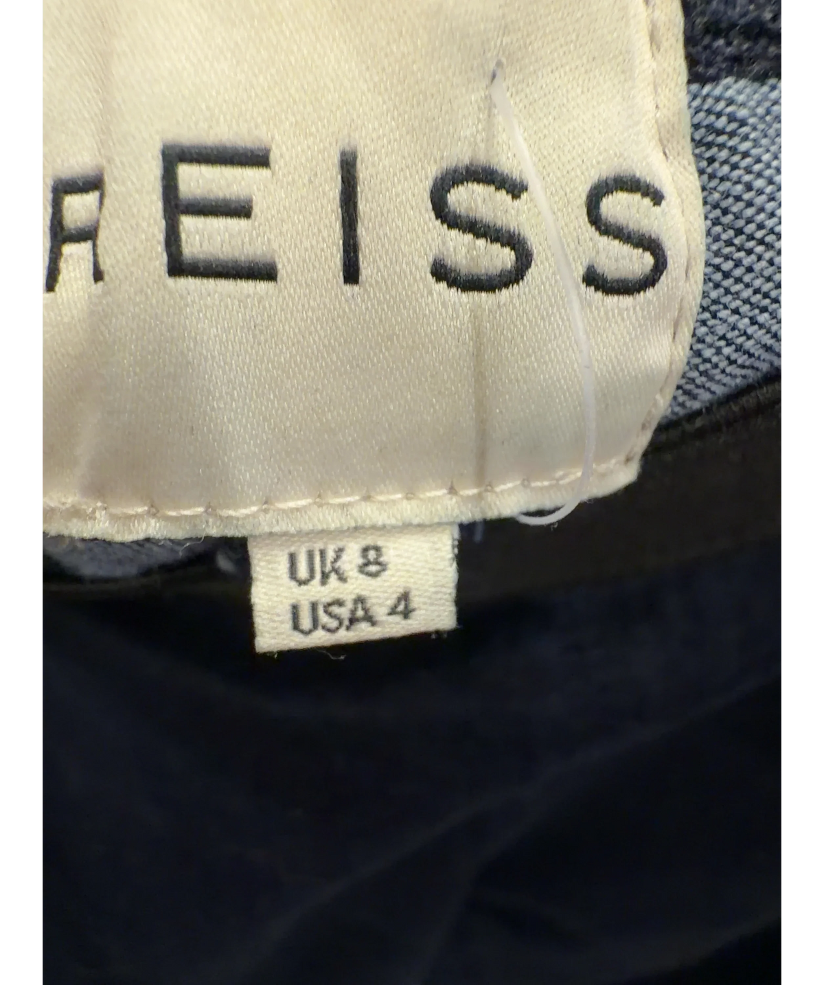 REISS Blue Carrie, size UK 8 — care label