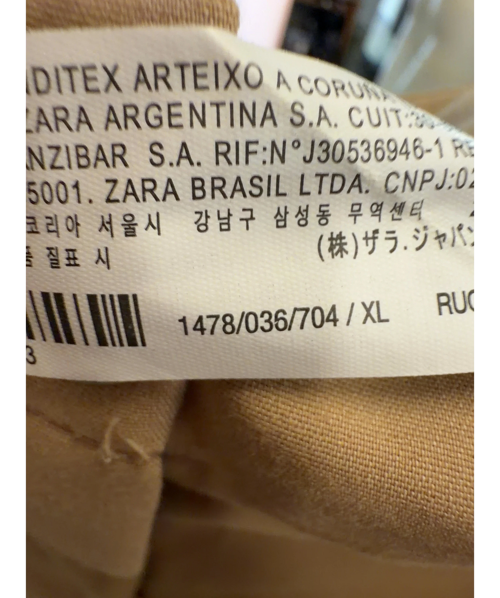 ZARA Beige Colour, size UK XL — label