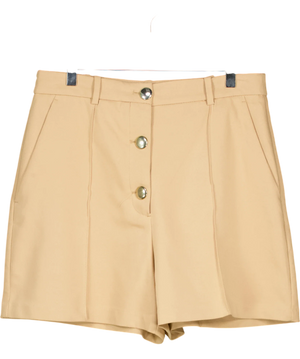 Zara Beige Metallic Buttons Shorts UK XL
