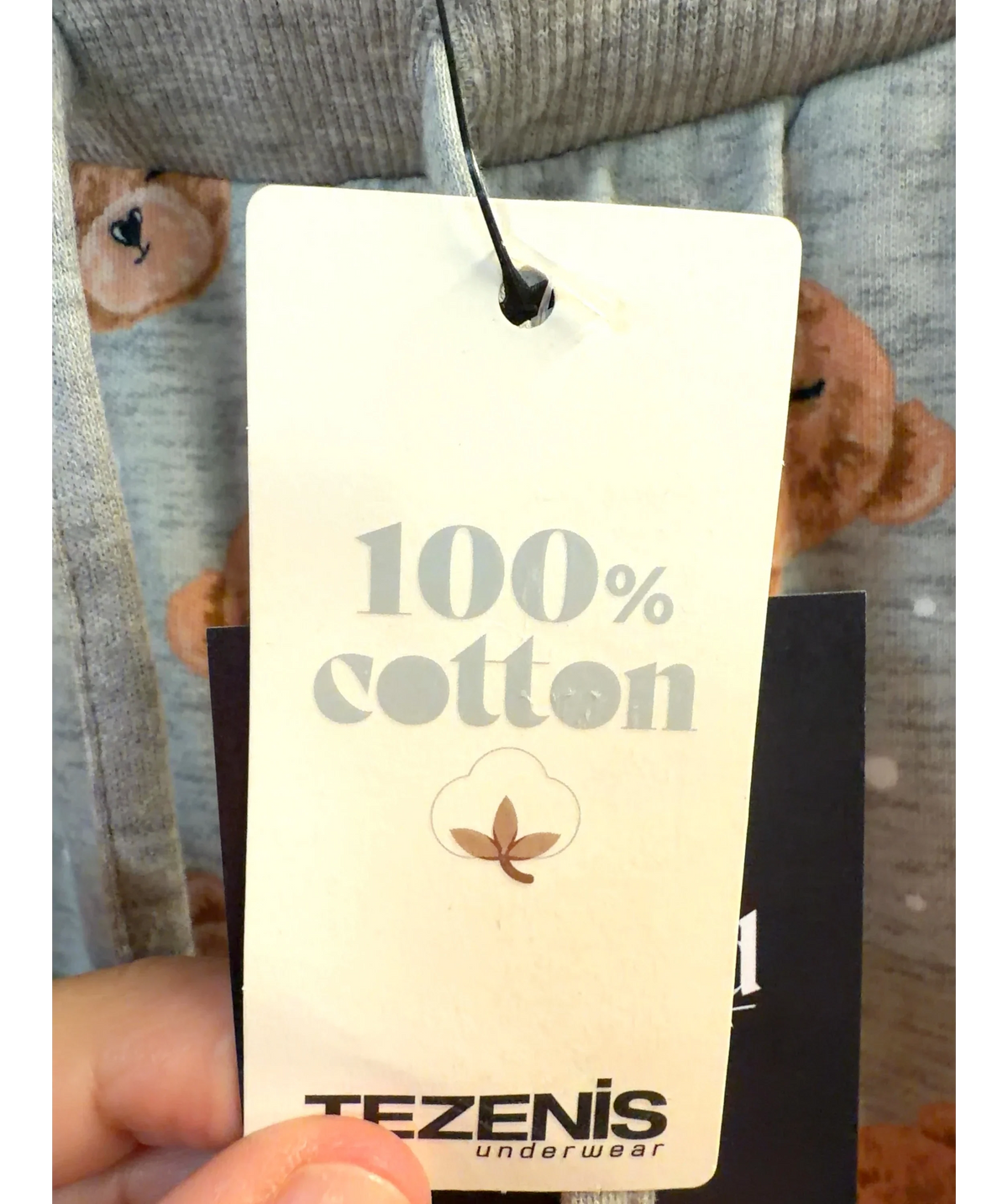 Tezenis Grey Colour, size UK M — label