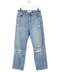 ABERCROMBIE & FITCH Blue The Ankle Straight, Ultra High Rise, size W29 — front