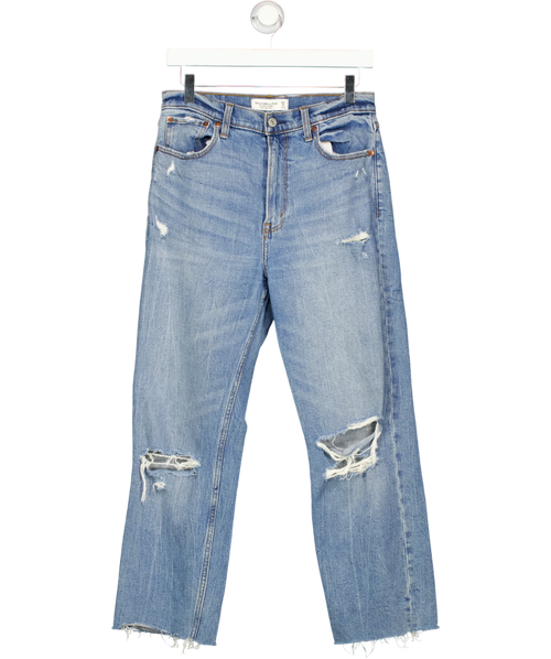 ABERCROMBIE & FITCH Blue The Ankle Straight, Ultra High Rise, size W29 — front