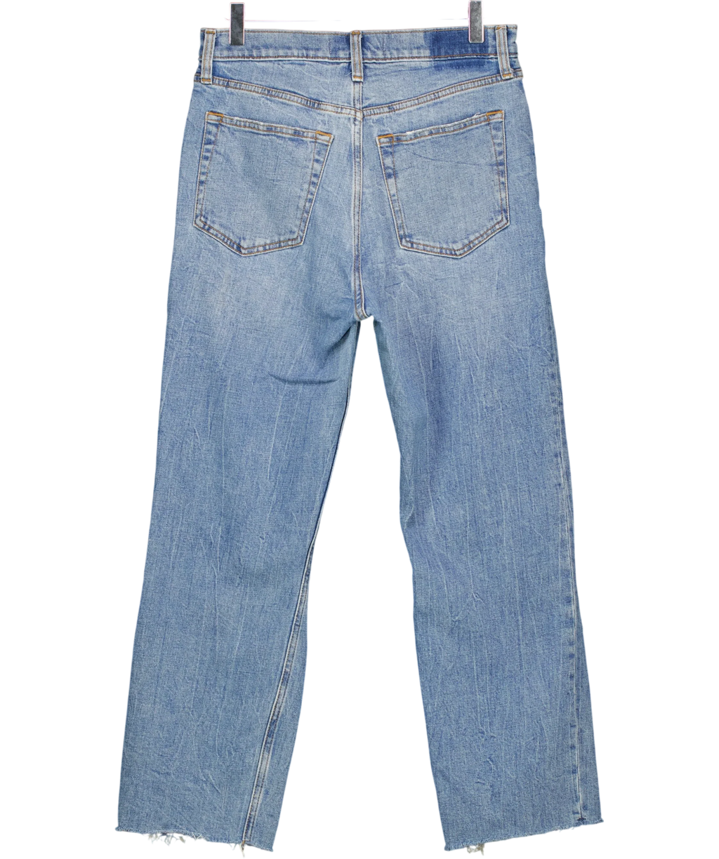 ABERCROMBIE & FITCH Blue The Ankle Straight, Ultra High Rise, size W29 — back
