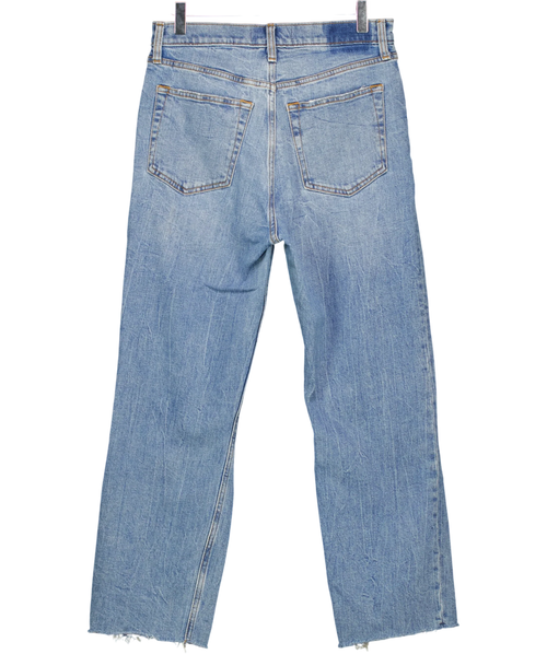 ABERCROMBIE & FITCH Blue The Ankle Straight, Ultra High Rise, size W29 — back