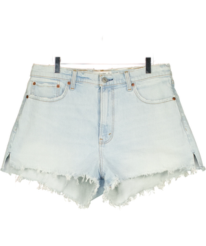 Abercrombie & Fitch The Mom Short High Rise Blue W31